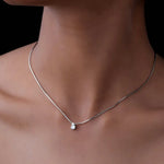 Load image into Gallery viewer, Luna Point Solitaire Pendant-With chain
