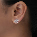 Load image into Gallery viewer, Rose Petal Diamond Bloom Earrings
