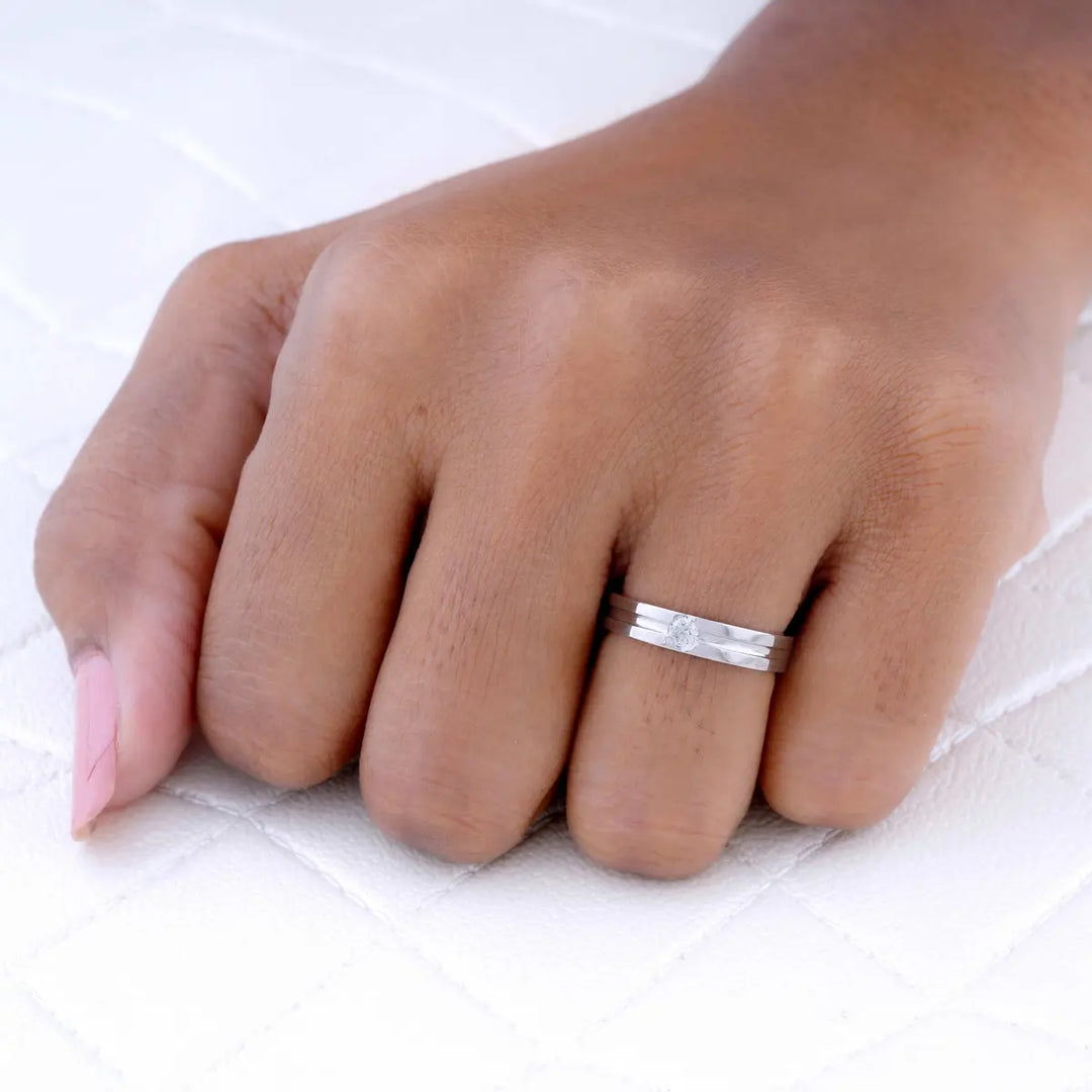 Eros Solitaire Band Ring