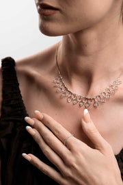 The Elara Leaf Cascade Necklace