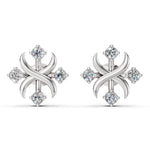 Load image into Gallery viewer, Area Cross Diamond Studs
