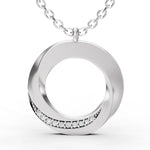 Load image into Gallery viewer, Orbit Halo Pendant-With chain
