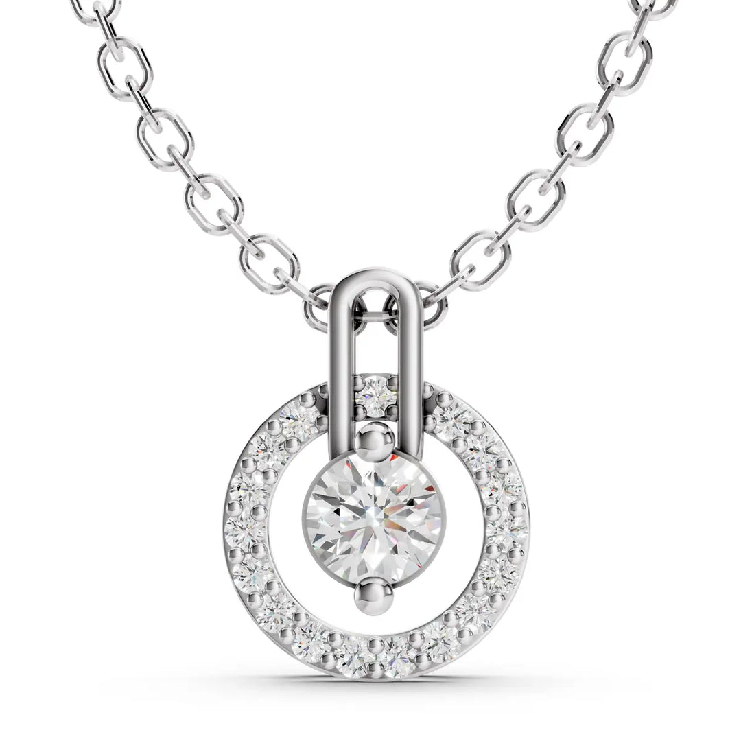 Celestia Halo Pendant-With chain