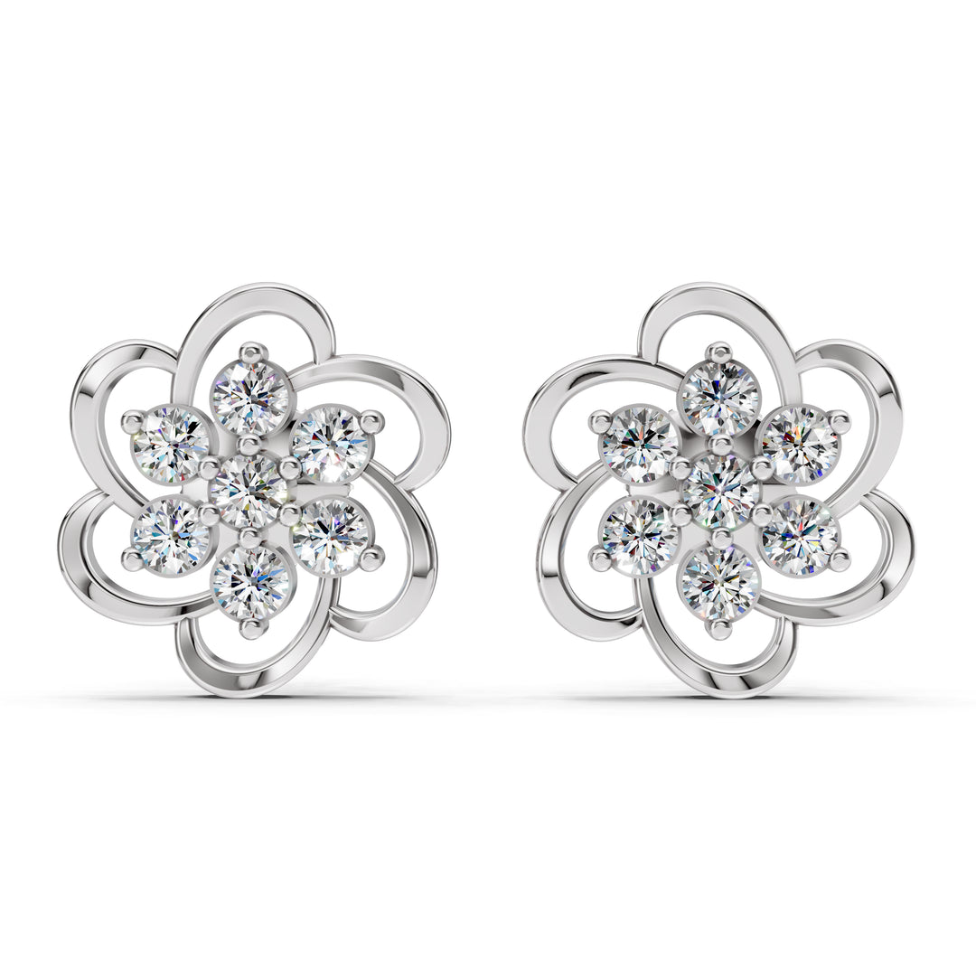Blossam Halo Diamond Studs