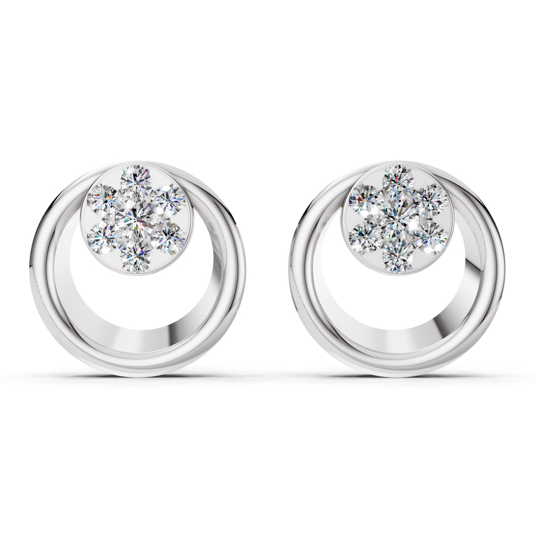 Radiant Halo Diamond Studs