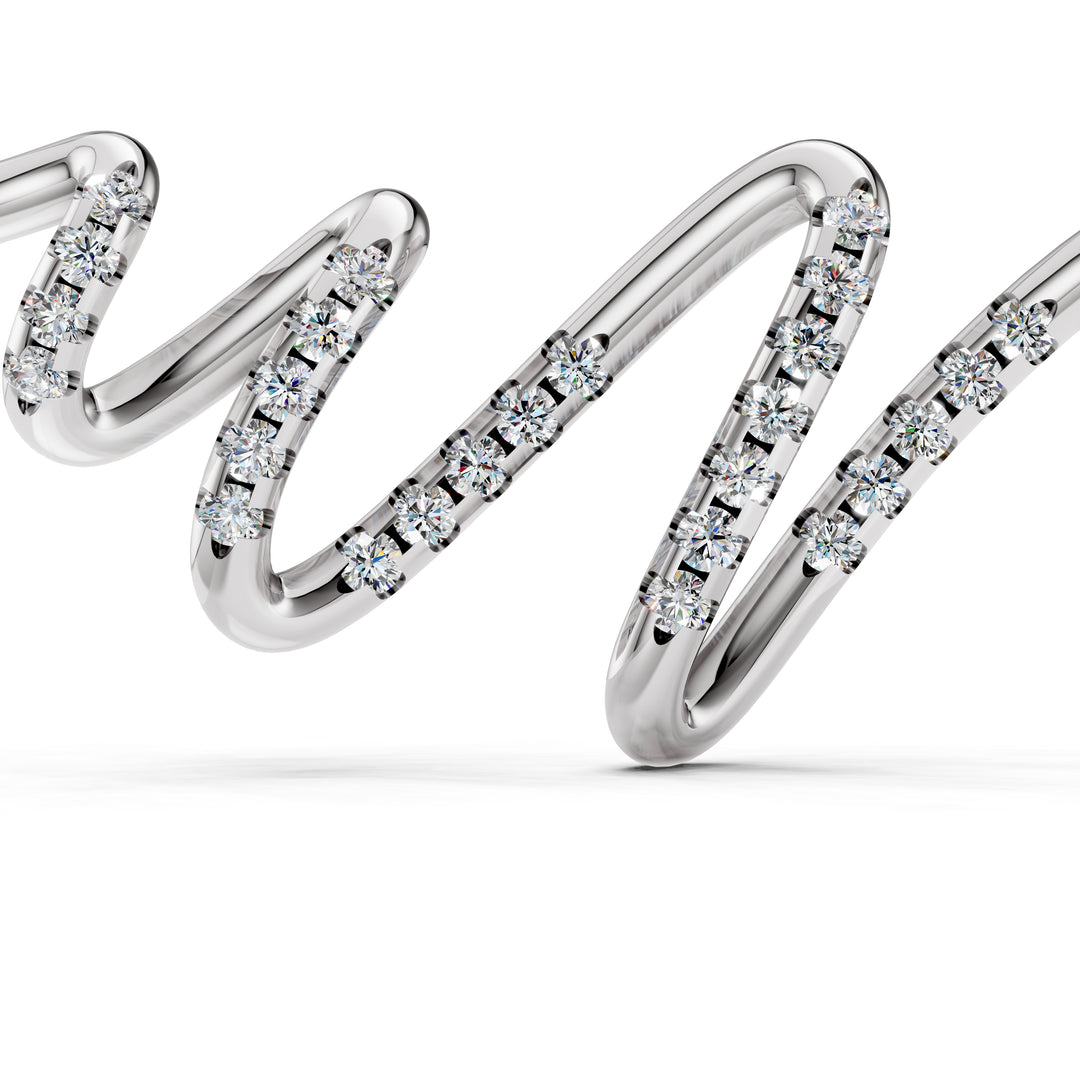 Diamond Script Curve-With chain