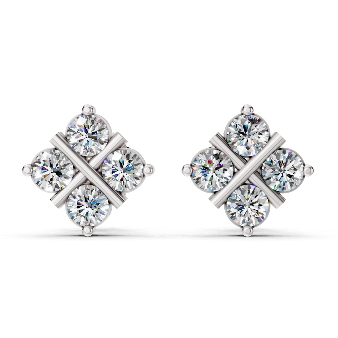 Cross Diamond Earrings