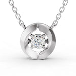 Load image into Gallery viewer, Starlit Orbit Solitaire Charm-With chain
