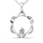 Load image into Gallery viewer, Eternal Bloom with a Whispering Diamond-With chain
