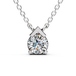 Load image into Gallery viewer, Luna Point Solitaire Pendant-With chain
