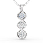 Load image into Gallery viewer, Trinity of Sparkles in a Gentle Wave-With chain

