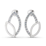Load image into Gallery viewer, Lustra Dual Leaf Diamond Studs

