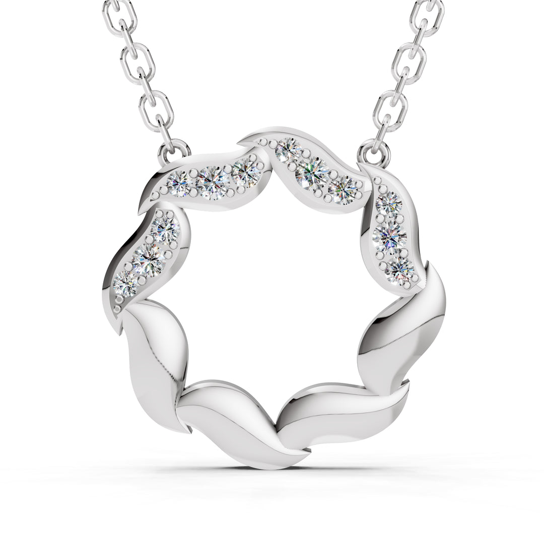 Twilight Bloom Pendant-With chain