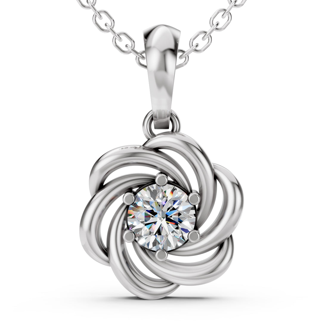 Celestia Bloom Diamond Pendant-With chain