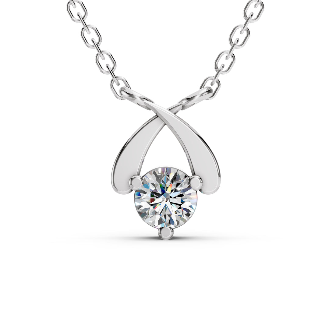 The Elara Solitaire Pendant-With chain