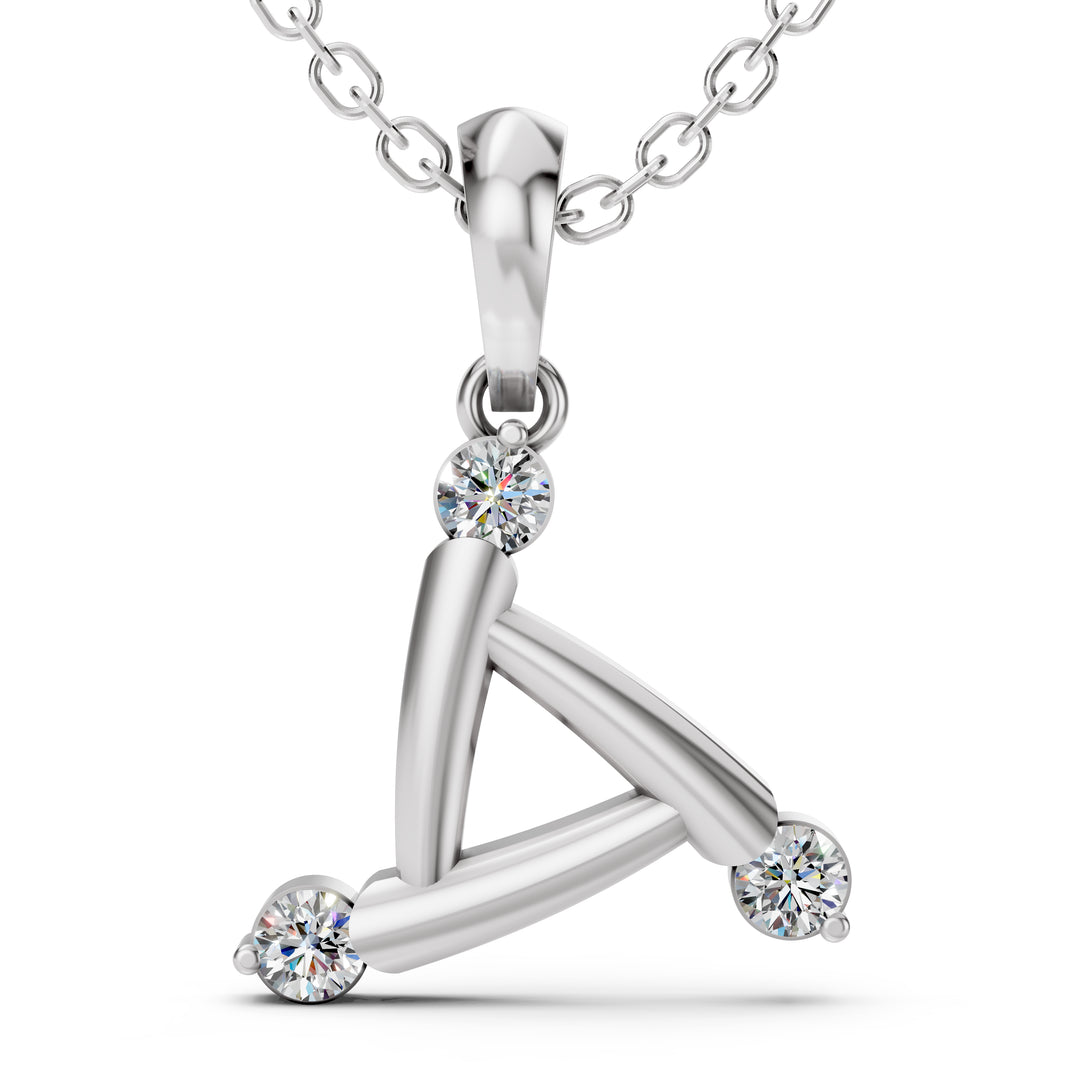 Astra Geometric Diamond Pendant -With chain
