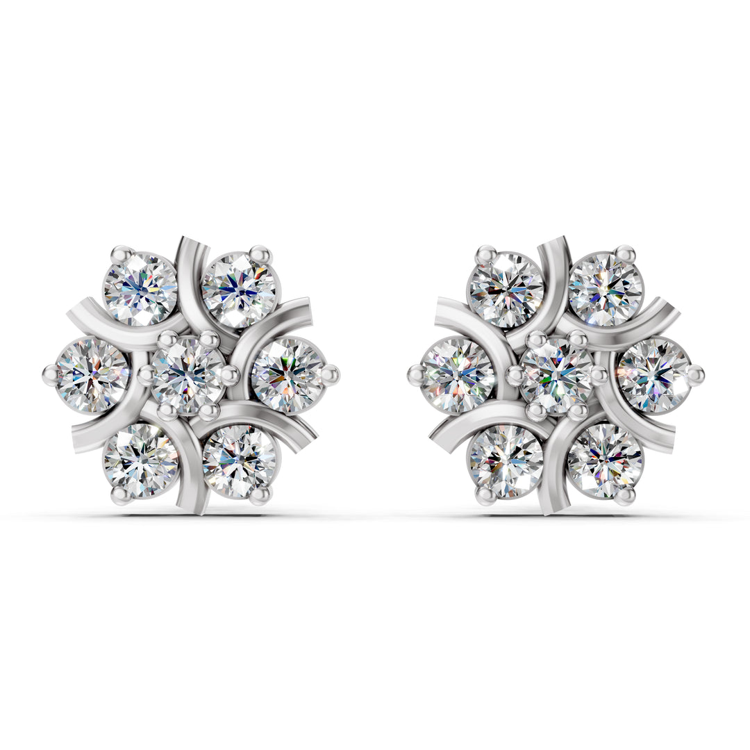 Blossam Radiant Diamond Studs