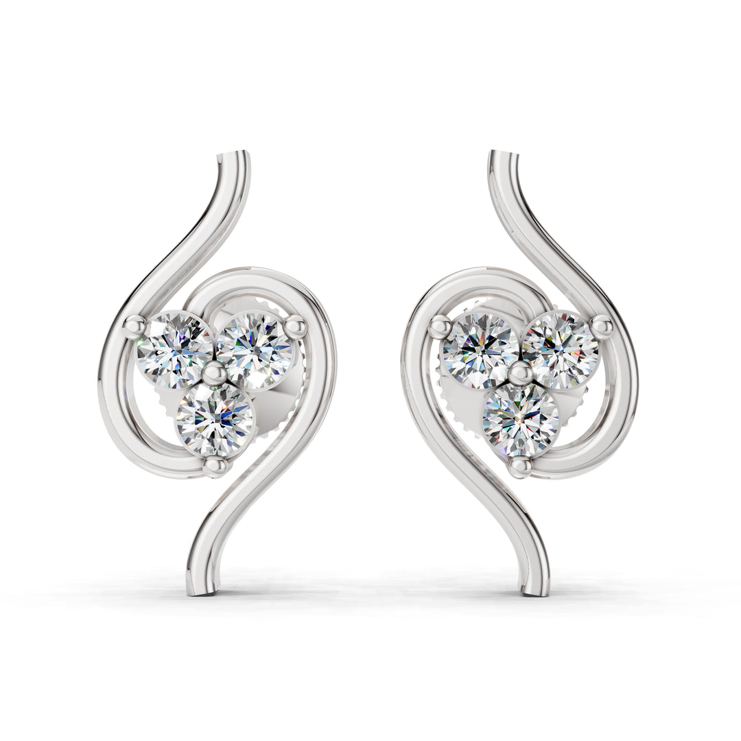 Twilight Curl Diamond Earrings