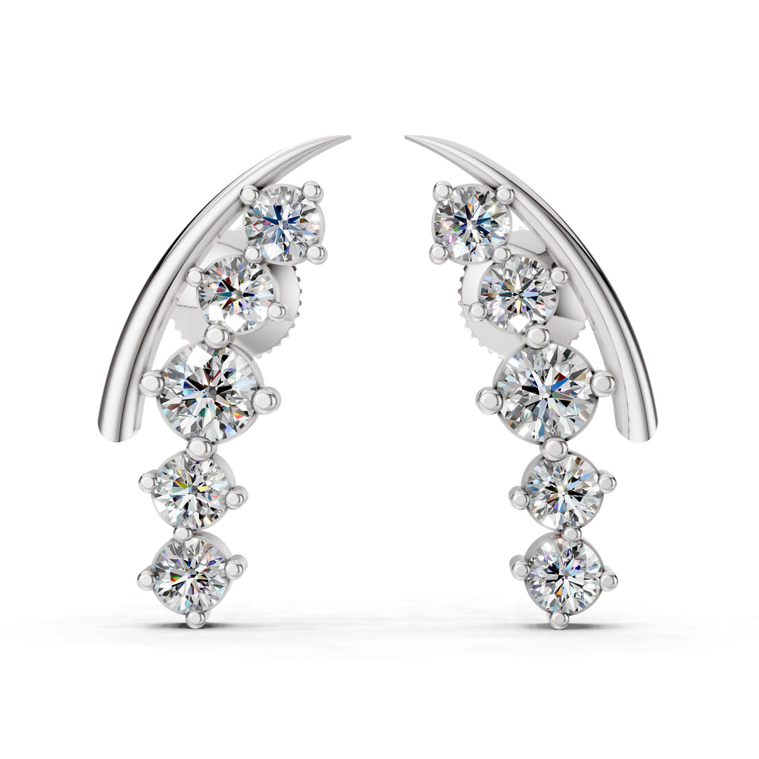Eligant Diamond Climber  Earrings
