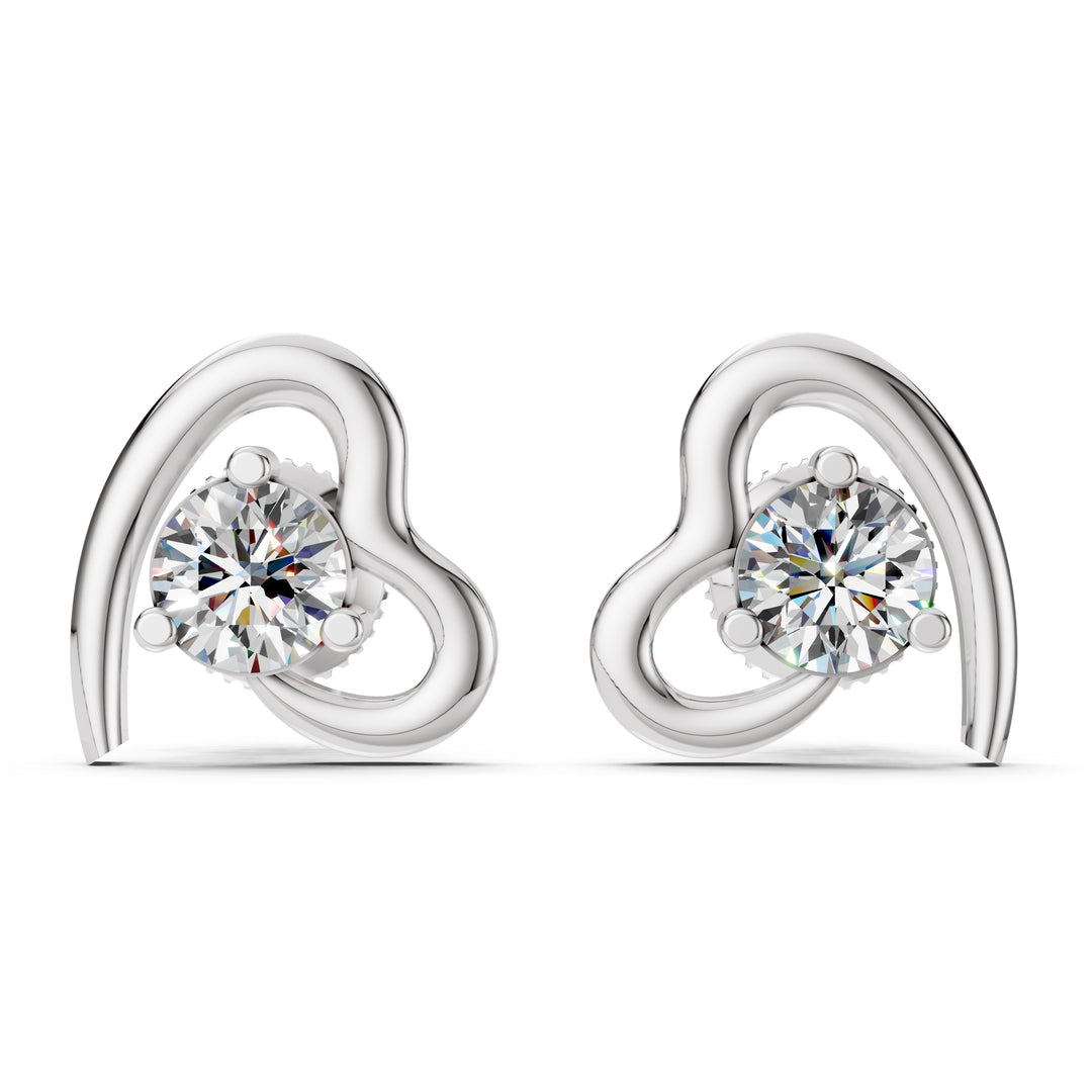 Serenita Heart Diamond Studs