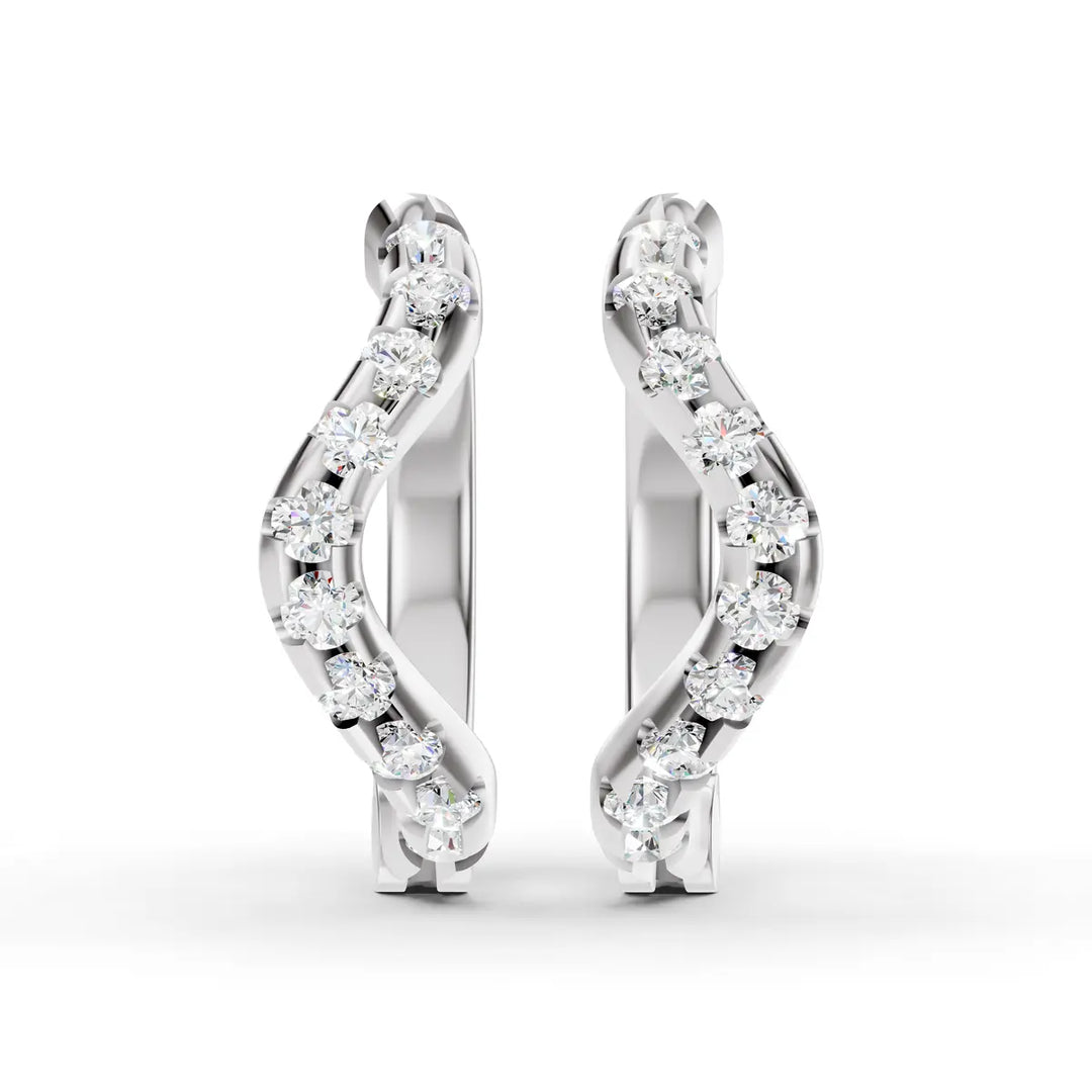 Twist Aura Diamond Hoops