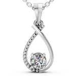 Load image into Gallery viewer, Tear of Grace Diamond Pendant-With chain
