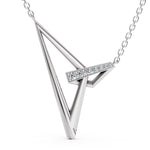 Load image into Gallery viewer, Intersecting Paths of Light in a Diamond Embrace-With chain
