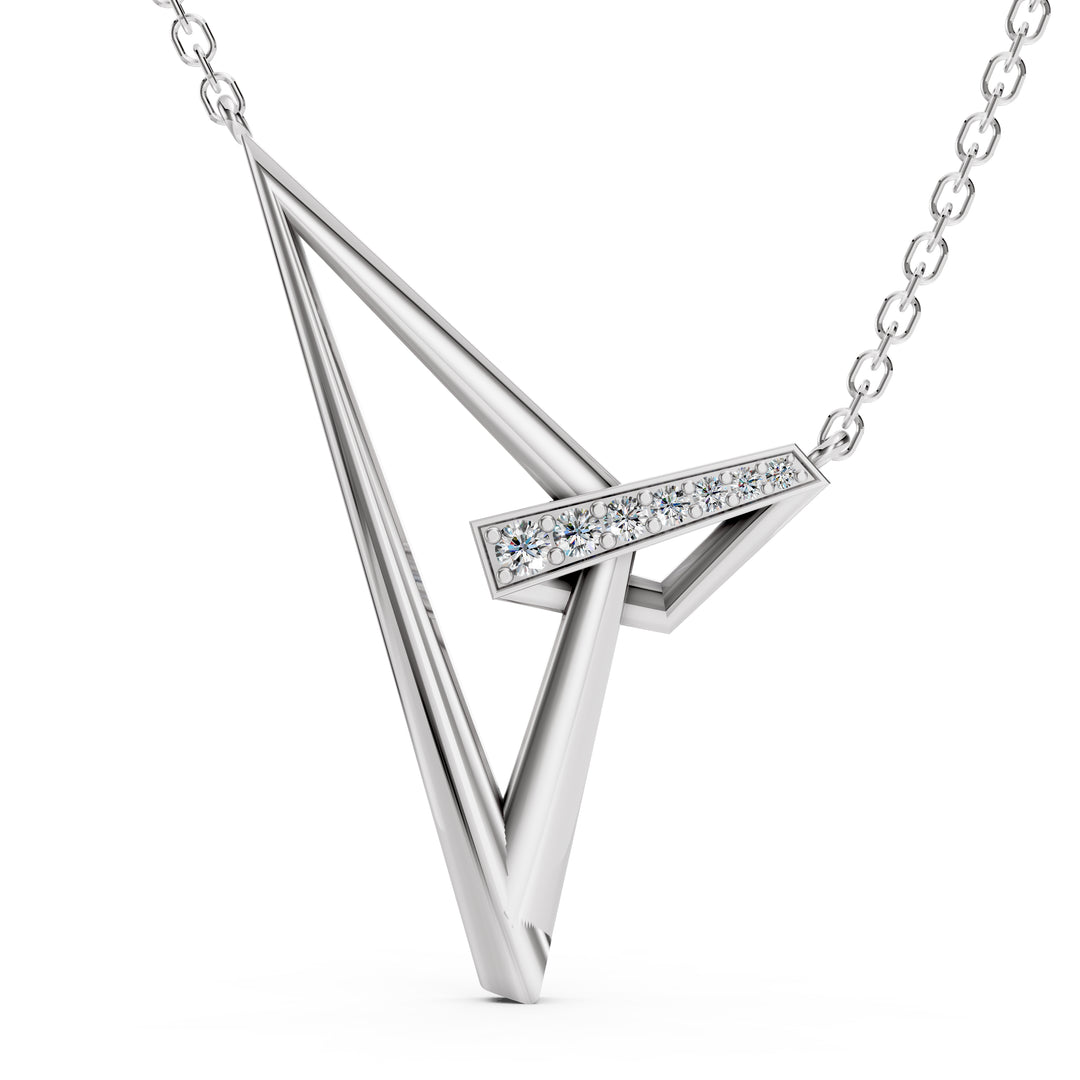 Intersecting Paths of Light in a Diamond Embrace-With chain