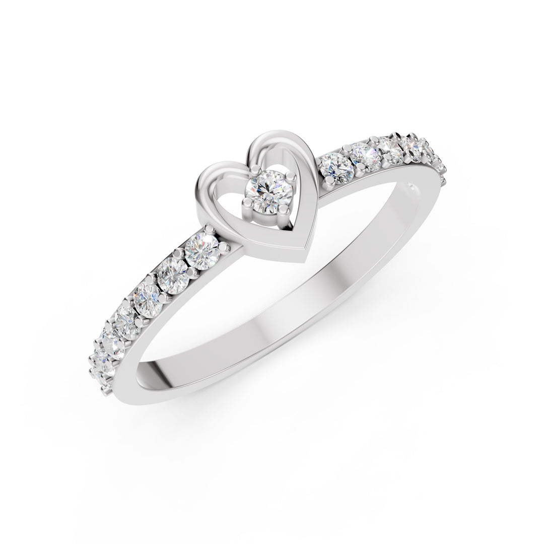 Hearts Embrace Diamond Ring