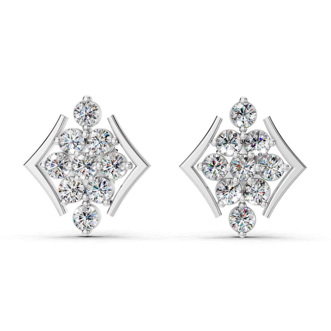 Radiant Bloom Diamond Earrings