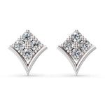 Load image into Gallery viewer, Diamond Chevron Spark Earrings
