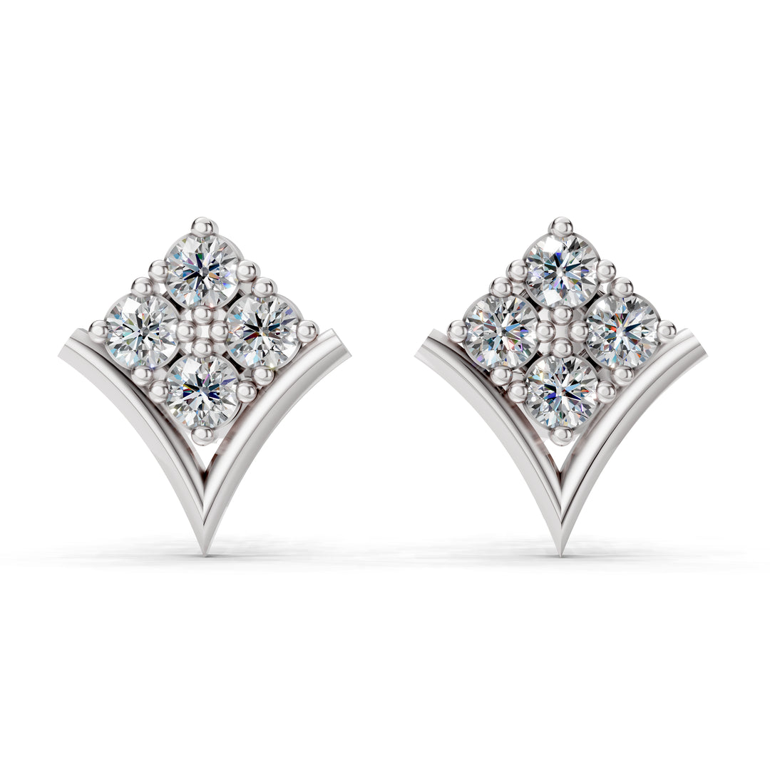 Diamond Chevron Spark Earrings