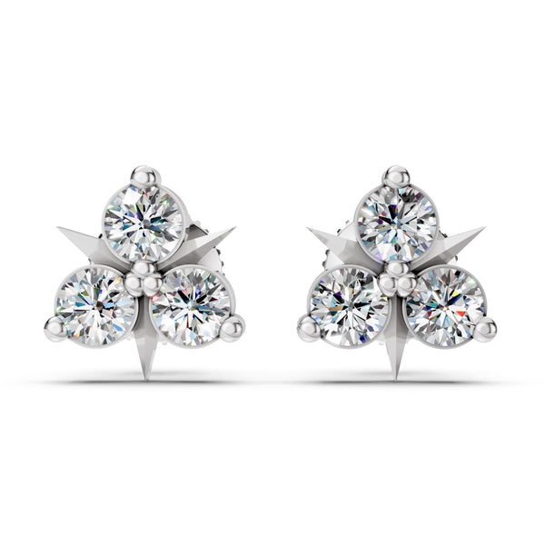 Trinity Gleam Diamond Studs