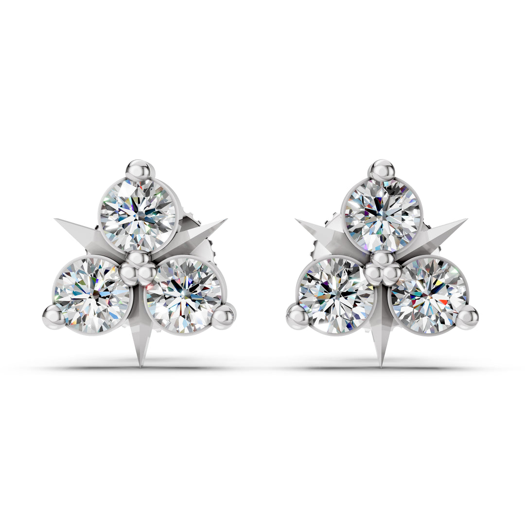 Trinity Gleam Diamond Studs