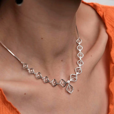 The Zephyra Diamond Frame Necklace