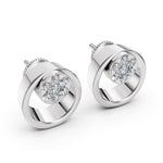 Load image into Gallery viewer, Radiant Halo Diamond Studs
