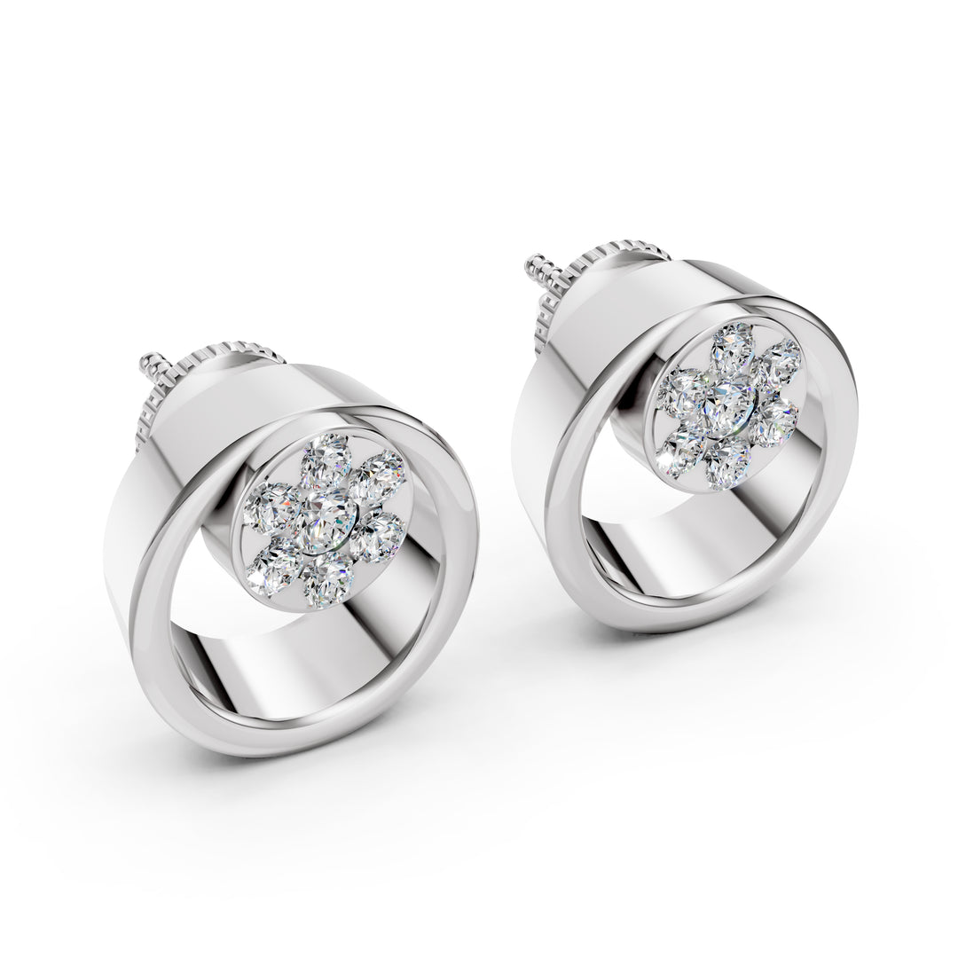 Radiant Halo Diamond Studs
