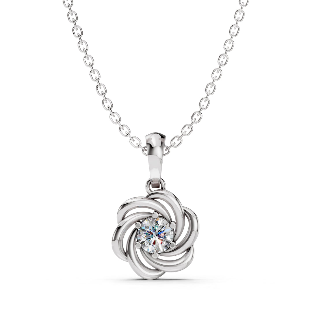 Celestia Bloom Diamond Pendant-With chain