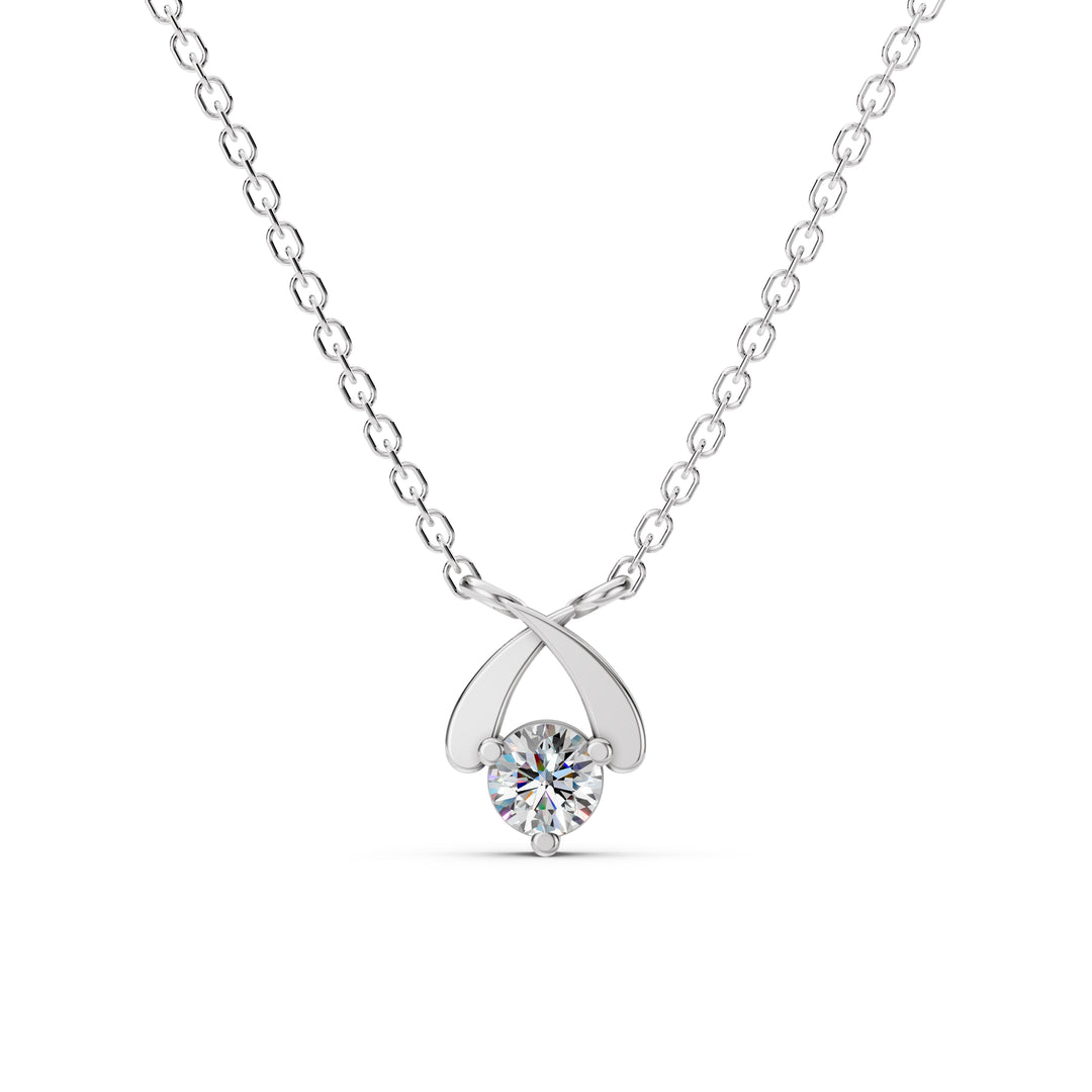 The Elara Solitaire Pendant-With chain