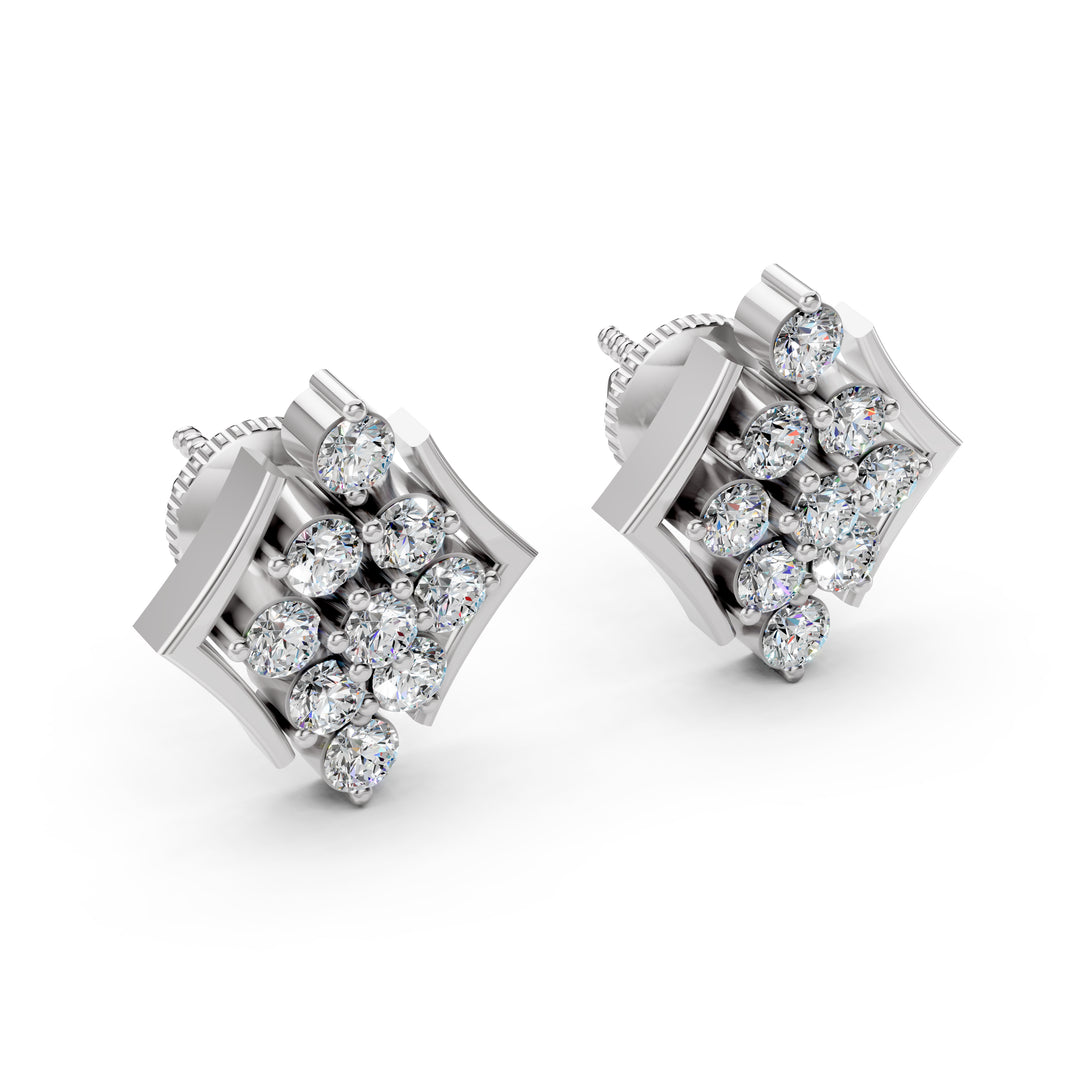 Radiant Bloom Diamond Earrings