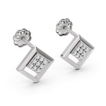 Load image into Gallery viewer, Aurora Square Diamond Studs
