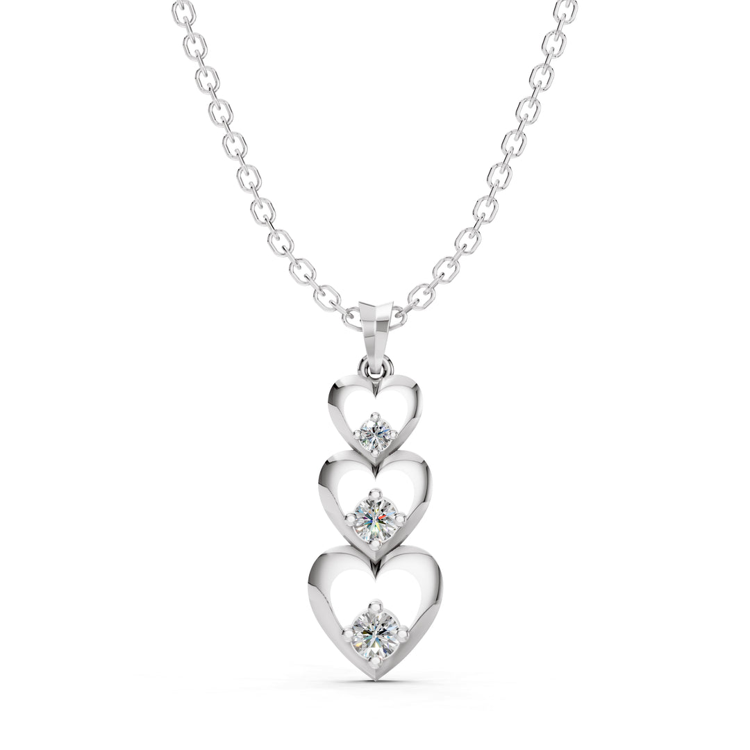 The Trinity Heartfall Pendant-With chain