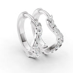 Load image into Gallery viewer, Twist Aura Diamond Hoops
