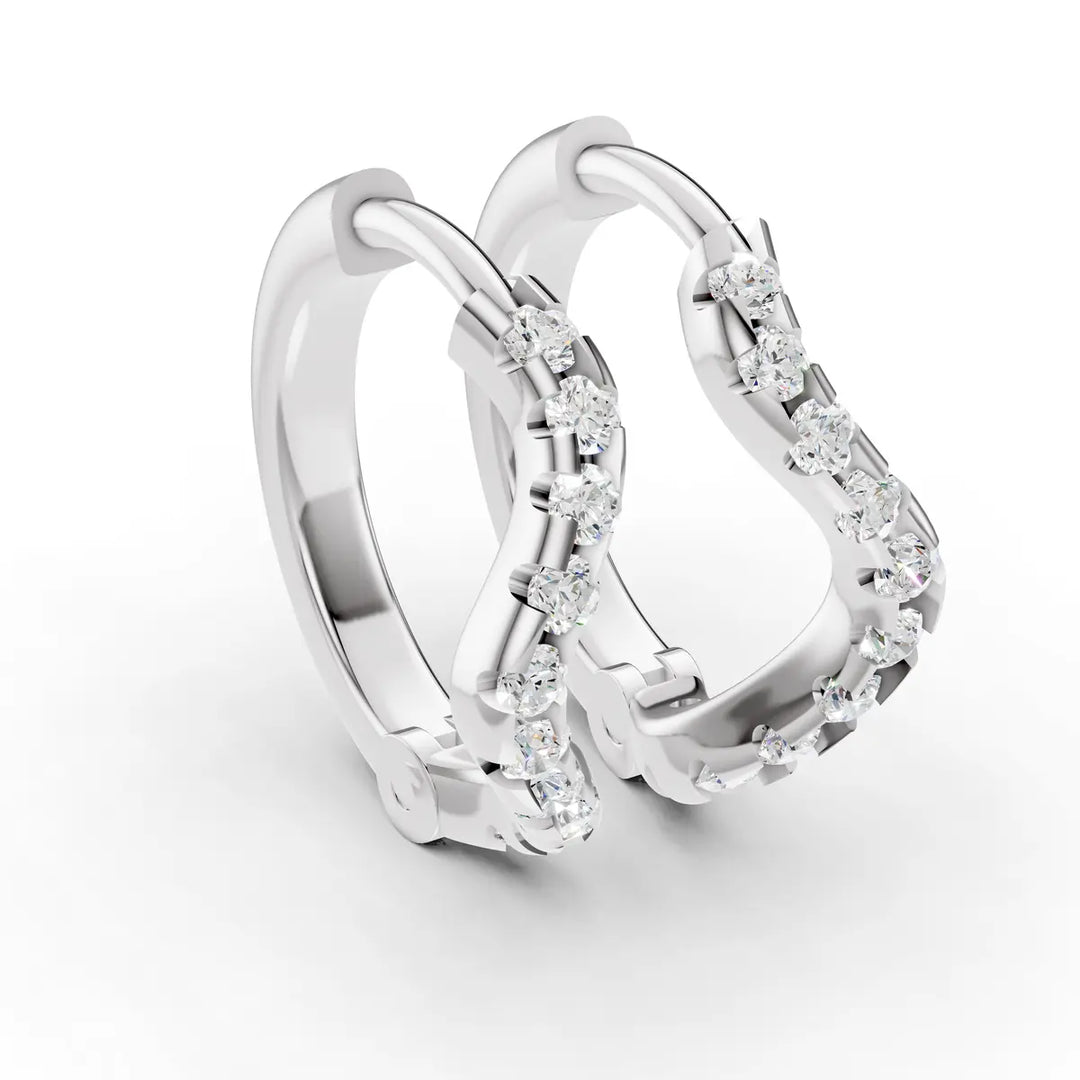 Twist Aura Diamond Hoops