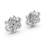 Load image into Gallery viewer, Rose Petal Diamond Bloom Earrings
