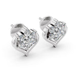 Load image into Gallery viewer, Blossam Heart Diamond Earrings
