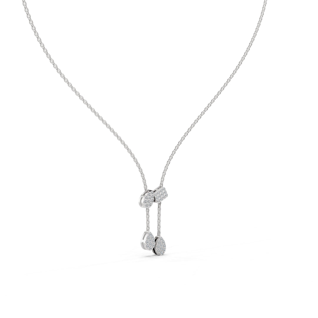 Raindrop Drape Necklace-With chain