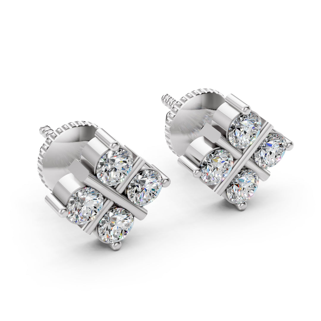 Cross Diamond Earrings