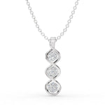 Load image into Gallery viewer, Trinity of Sparkles in a Gentle Wave-With chain
