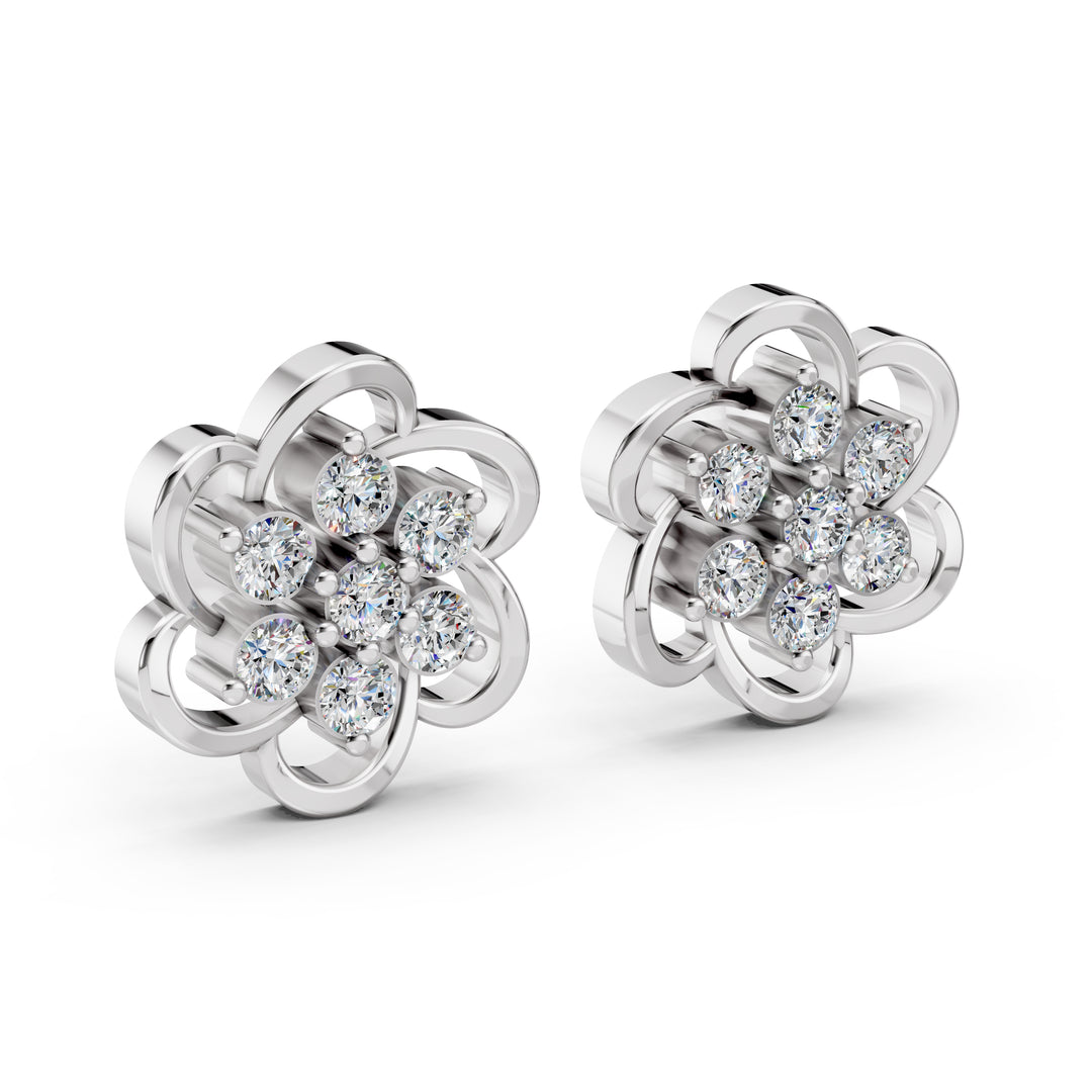 Blossam Halo Diamond Studs